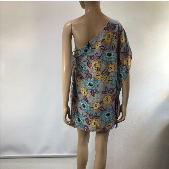 BCBGeneration Womens Sheath Dress Floral Print One Shoulder  Draped Size:6 - Picture 10 of 16
